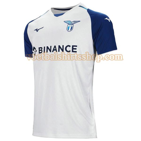 lazio roma voetbalshirt 3e 2022 2023 mannen wit blauw