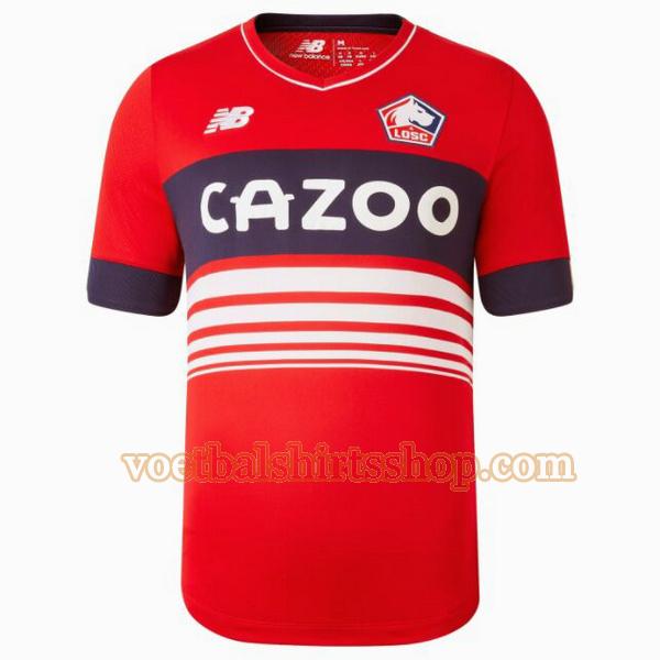 lille osc voetbalshirt thuis 2022 2023 mannen rood