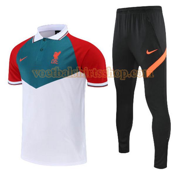 liverpool polo 2022 mannen set wit