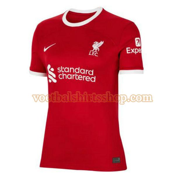 liverpool voetbalshirt thuis 2023 2024 dames rood