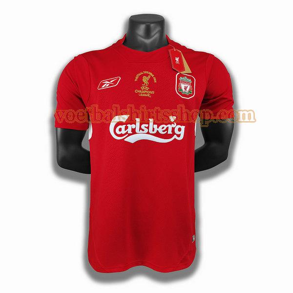 liverpool voetbalshirt thuis player 2005 mannen rood