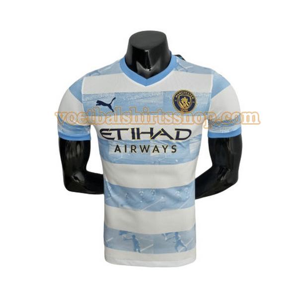 manchester city voetbalshirt special edition 2022 2023 mannen player blauw wit