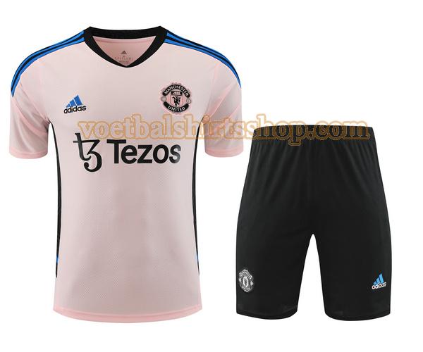 manchester united shirt training 2023 2024 mannen set roze