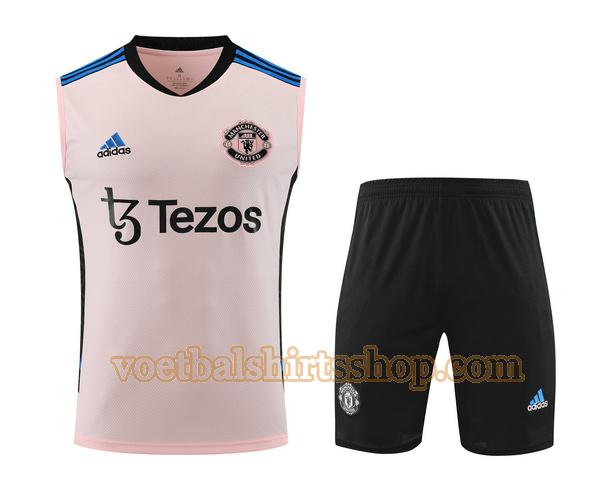 manchester united shirt vest 2023 2024 mannen set roze