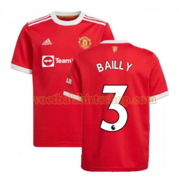 manchester united voetbalshirt bailly 3 thuis 2021 2022 mannen rood