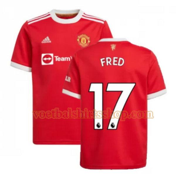 manchester united voetbalshirt fred 17 thuis 2021 2022 mannen rood