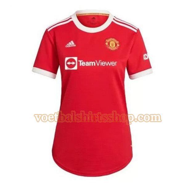 manchester united voetbalshirt thuis 2021 2022 dames rood