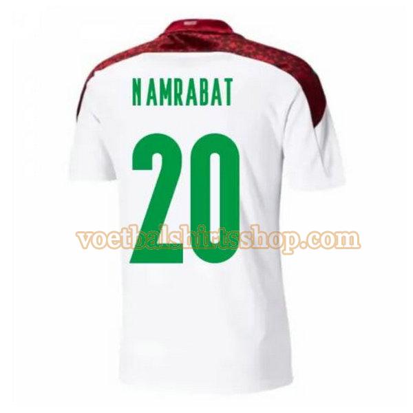 marokko voetbalshirt n.amrabat 20 uit 2020-2021 mannen wit