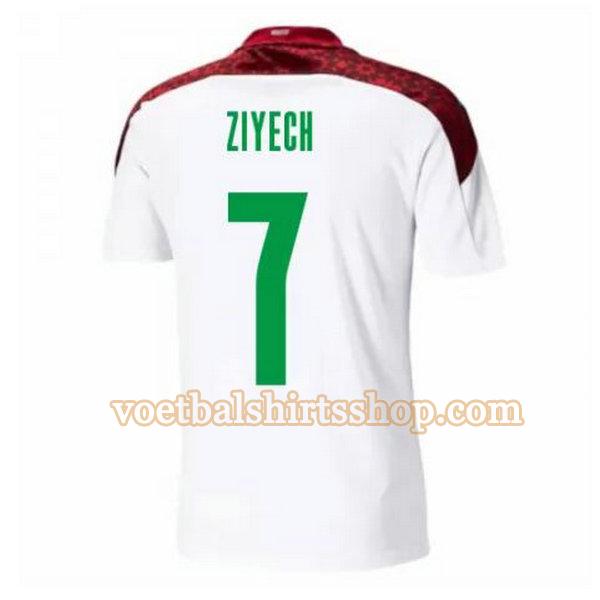 marokko voetbalshirt ziyech 7 uit 2020-2021 mannen wit