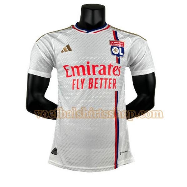olympique lyon voetbalshirt thuis 2023 2024 mannen player wit