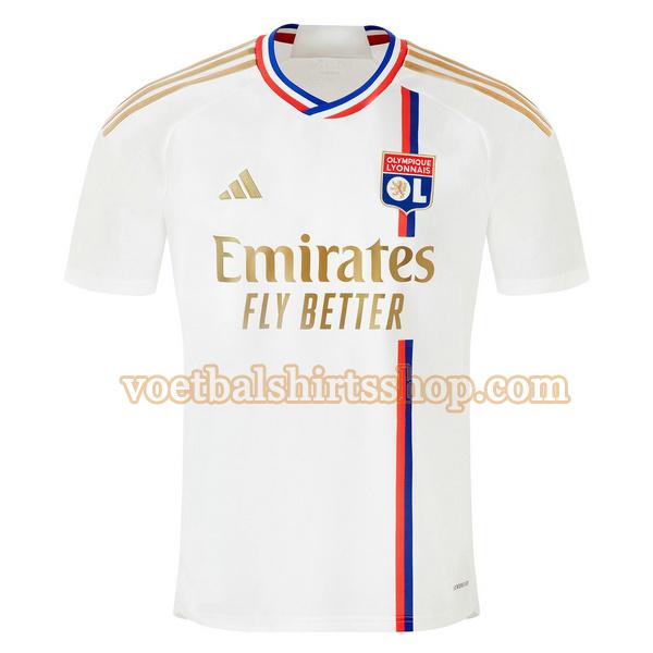 olympique lyon voetbalshirt thuis 2023 2024 mannen wit