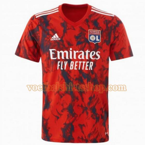 olympique lyon voetbalshirt uit 2022 2023 mannen rood