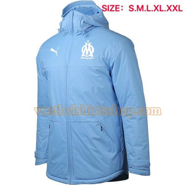 olympique marseille jasje donsjack 2020 2021 mannen blauw