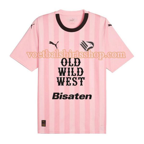 palermo voetbalshirt thuis 2023 2024 mannen thailand roze
