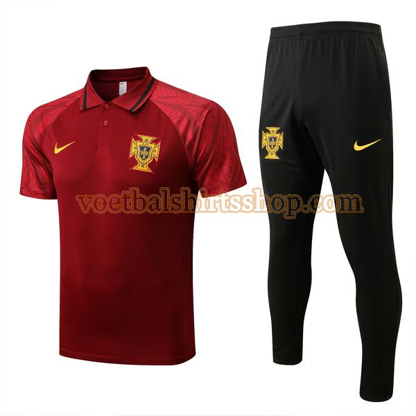 portugal polo 2022 2023 mannen set rood