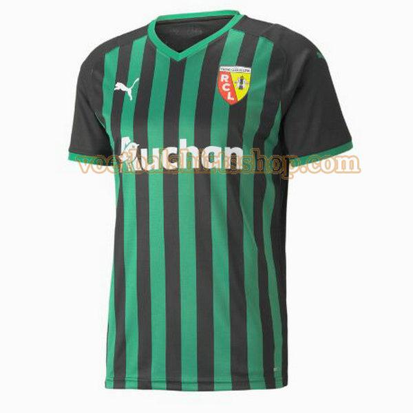 rc lens voetbalshirt uit 2021 2022 mannen thailand zwart groen