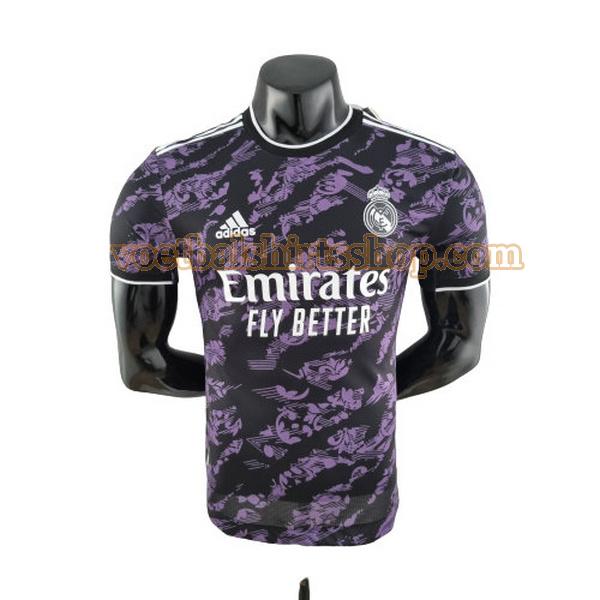 real madrid voetbalshirt classic edition 2022 2023 mannen player purple