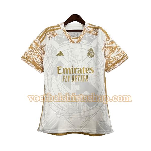 real madrid voetbalshirt special edition 2023 2024 mannen wit gold