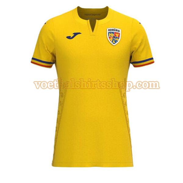 rumania voetbalshirt thuis 2023 mannen thailand geel