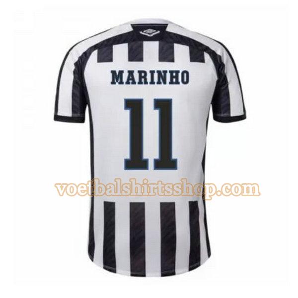 santos fc voetbalshirt marinho 11 uit 2020-2021 mannen zwart wit