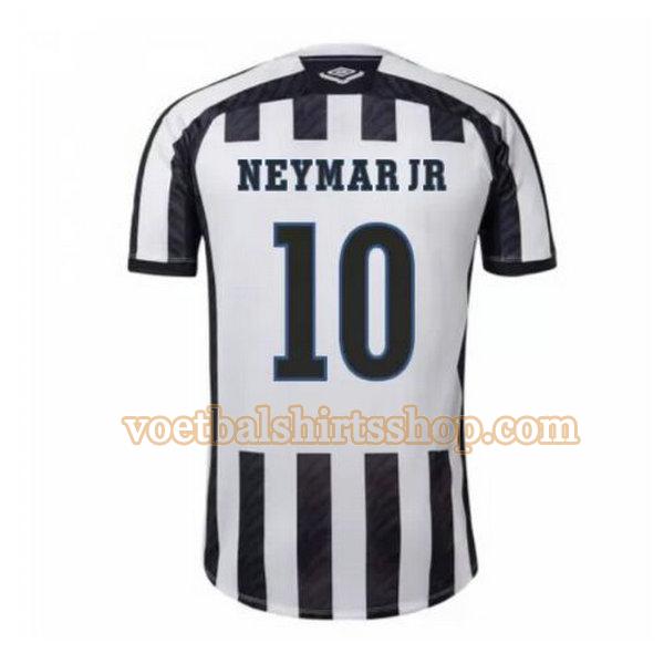 santos fc voetbalshirt neymar jr 10 uit 2020-2021 mannen zwart wit
