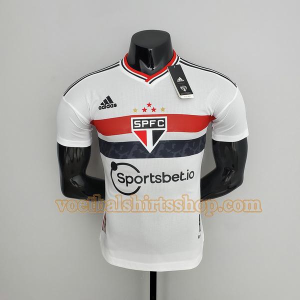 sao paulo voetbalshirt thuis 2022 2023 mannen player wit