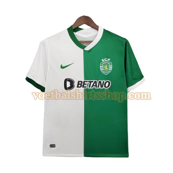 sporting lissabon voetbalshirt pre-match training 2021 2022 mannen groen wit