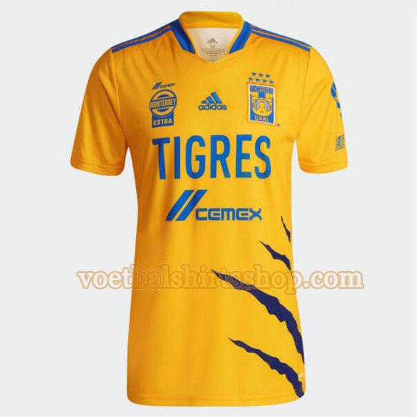 tigres uanl voetbalshirt thuis 2021 2022 mannen thailand geel