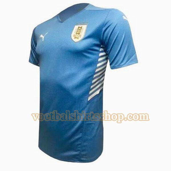 uruguay voetbalshirt thuis 2021 2022 mannen thailand blauw