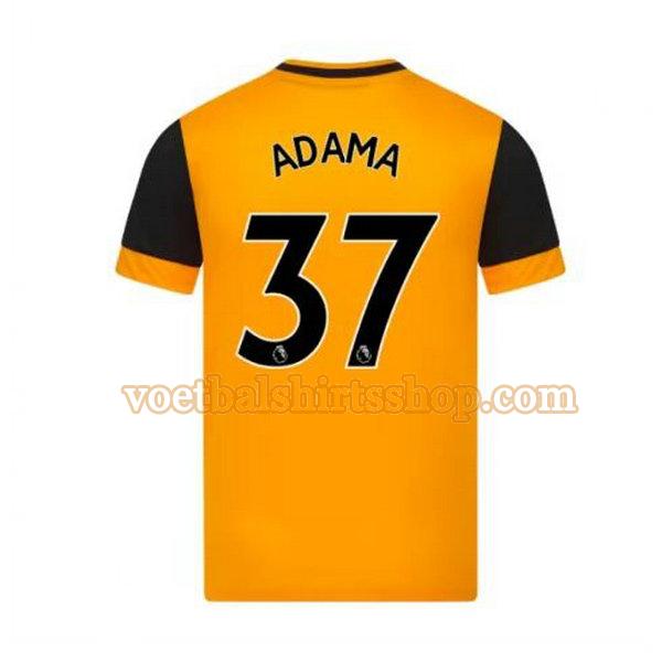 wolves voetbalshirt adama 37 thuis 2020-2021 mannen geel