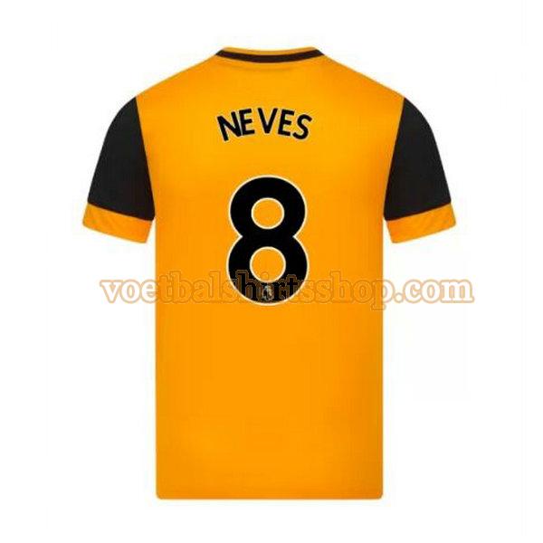 wolves voetbalshirt neves 8 thuis 2020-2021 mannen geel