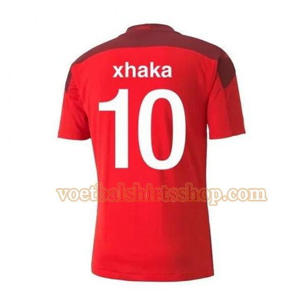 zwitserland voetbalshirt xhaka 10 thuis 2020-2021 mannen rood
